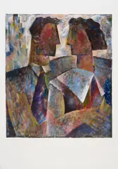 Jessica Rice, Tender Love, oil and lithograph on wove paper
