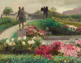 René Revelard, Le Jardin du Luxembourg, oil on canvas