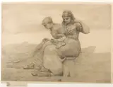 Winslow Homer, Mending the Tears (c. 1888) (G. 97), Etching on simili japon paper