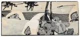 Nicholas Roerich, The Hunt, pen, ink, watercolour and bodycolour on card
