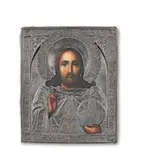 Christ Pantoctrator, Maker's mark in Cyrillic 'YaS', Moscow, 1896