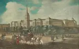 Russian School 19th century, View of the Admiralty building, St. Petersburg, oil on canvas