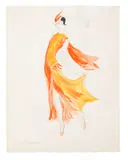 Natalia Goncharova, Costume design for Maria Chabelska, 1917, possibly for Les Sylphides