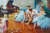 Anatoly Shapovalov, Rehearsal, oil on canvas