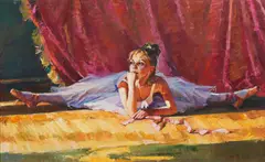 The Splits by Anatoly Shapovalov, oil on canvas, offered May 2023