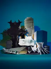 Matt Lipps, Untitled (Architecture), 2010, Chromogenic print; framed, a Marc Selwyn Fine Art label on the reverse; this work is no. 3 from an edition of 5