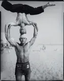 Larry Silver, '"Headstand," Muscle Beach, Santa Monica, Calif.', 1954, Gelatin silver print
