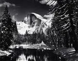 Half Dome, Merced River, Winter, Yosemite Valley by Ansel Adams, 1938, Gelatin silver print, probably printed between 1950 and 1957; mounted, sold Dec 2023