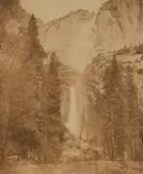 William Henry Jackson, 'The Yosemite Falls', c. 1885, Mammoth-plate albumen print; the photographer's credit, title, and number '1337' in the negative, mounted to linen-backed paper