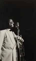 Bob Willoughby, Louis Armstrong and His All Stars, Bal Tavern, Los Angeles, 1952, Gelatin silver print