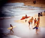 LeRoy Grannis, 'Duke Contest Finalists, Sunset Beach'