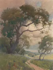 Summer Oaks by Percy Gray, watercolor on paper, offered Nov 2023