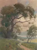 Percy Gray, Summer Oaks, watercolor on paper