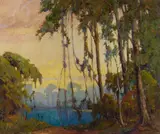 George Demont Otis, Woodland Harp, oil on canvas
