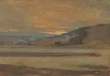 Granville Redmond, San Mateo Hills, oil on canvas