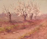 Giuseppe Cadenasso, Orchard and Trees in Bloom (a group of two), Orchard signed 'G. Cadenasso' (lower left) and titled and dated 'April 4th 1911' (on the stretcher bar), Trees signed 'G. Cadenasso' (lower left)