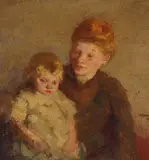 Joseph Raphael, Mother and Child, oil on canvas
