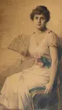 Matteo Sandona, Portrait of a Lady (Thought to be Audrey Munson), pastel on paper
