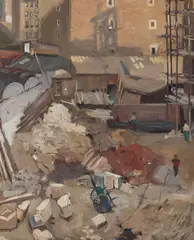 From Our Window, Construction by Alson S. Clark, oil on canvas, offered Nov 2023