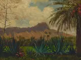 Theodore Wores, View of Diamond Head (Ainahau), oil on canvas