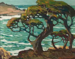 Mary DeNeale Morgan, Blue Bay (Point Lobos), oil on canvas