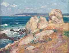 Frederick Carl Smith, Reamer's Point, Carmel, oil on canvas laid to board
