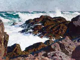 Paul Dougherty, Foam Girdled (Cornwall, England), 1911, oil on canvas