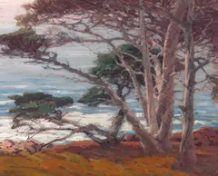 Monterey Coast by Sam Hyde Harris, oil on canvas, sold Nov 2023