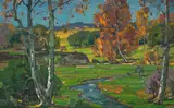 William Wendt, Stream through the Trees