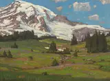 William Wendt, Early Spring (Wildflowers Beneath Mount Rainier)