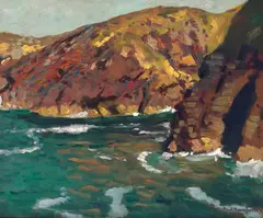 Paul Dougherty, Colorful Coast, oil on panel