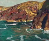 Paul Dougherty, Colorful Coast, oil on panel