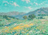 Granville Redmond, California Wildflowers, oil on canvas laid to board
