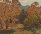 Edgar Alwin Payne, Autumn Sycamores, circa 1919, oil on canvas
