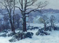 Maurice Braun, Connecticut Winter, oil on canvas