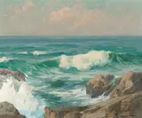 Maurice Braun, Breaking Waves, oil on canvas