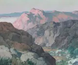 Maurice Braun, Rock Formations, oil on canvas