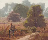 Sam Hyde Harris, In Laguna Canyon, oil on canvasboard