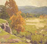 Edgar Alwin Payne, Autumn Hillside, oil on canvas laid to panel