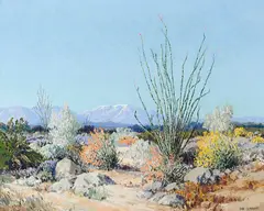 Carl Sammons, Desert Bloom, Palm Springs, oil on canvas