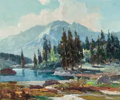 Sierra Landscape by Jack Wilkinson Smith, oil on canvas, sold Nov 2023