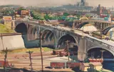 Emil Kosa Jr., Los Angeles Train Yard, watercolor on paper
