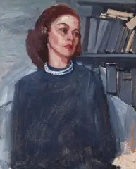 Ann in Her Library by Alson S. Clark, oil on board, offered Nov 2023