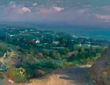 Ovanes Berberian, Malibu Heights, oil on canvas