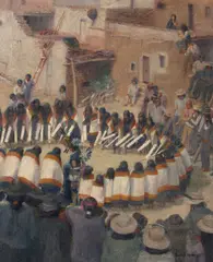 Sarah Henry, Pueblo Ceremonial Dance, oil on canvas