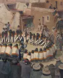 Sarah Henry, Pueblo Ceremonial Dance, oil on canvas
