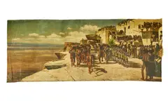 George Peter, Hopi Indian Snake Dance, unstretched oil on canvas