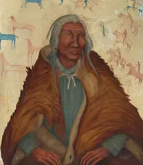 Elsa Jemne, Chief Many-Tail-Feathers, circa 1925-1926, oil on canvas