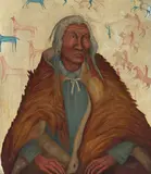 Elsa Jemne, Chief Many-Tail-Feathers, circa 1925-1926, oil on canvas