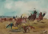 Charles Marion Russell, The Judith Round Up at Sage Creek